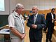 Opening ceremony end, Herbert Stradner (right) in conversation with Malcolm Hart (left) (Photo C. Stocker)